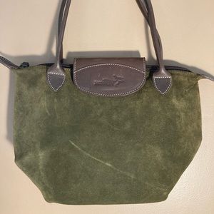 Mission army green suede le pliage bag